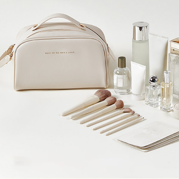 Double zip hand makeup bag