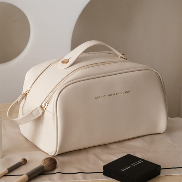 Double zip hand makeup bag