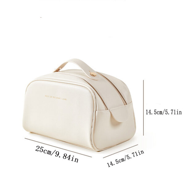Double zip hand makeup bag