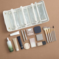 Detachable foldable 4-in-1 makeup bag