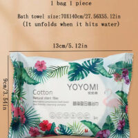 Compression bath towel for wet use