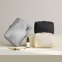 Eco-friendly hand-held makeup bag