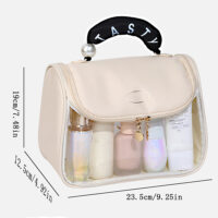 Pearl hand makeup bag can be hung