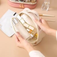 Double lantern transparent makeup bag