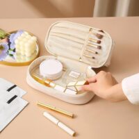 Double lantern transparent makeup bag