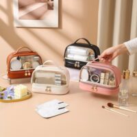 Double lantern transparent makeup bag