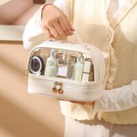 Double lantern transparent makeup bag